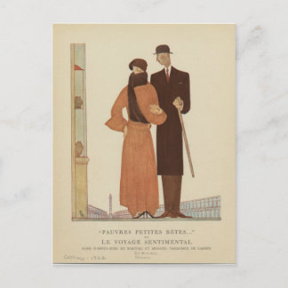 Art-Déco-Paar der 1920er Jahre ~ Die legendäre Rei Postkarte