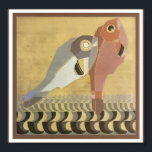 Art Deco Pair of Fish Poster<br><div class="desc">Vintage Art Deco Darstellung von zwei Fischen.</div>