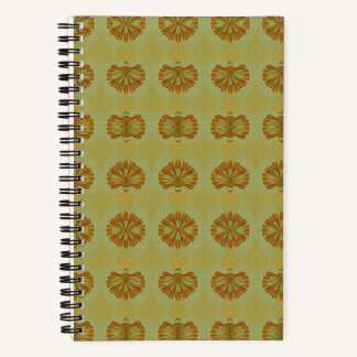 Art Deco Palm Smaragd Gold Notizbuch