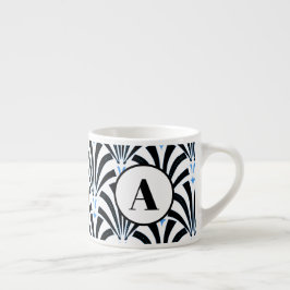 Art Deco Palmettos & Blue aus den 20er Jahren | Mo Espressotasse