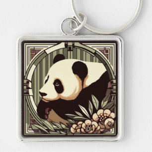 Art Deco Panda-Bär-Schlüsselanhänger Schlüsselanhänger