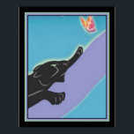 Art Deco "Panther & Butterfly" 16 x 20 Print Poster<br><div class="desc">"Black Panther & Butterfly" Art Deco Print - 16 x 20</div>