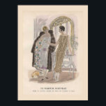Art Deco Parfüm Poster<br><div class="desc">Schöne Art Deco Werbung für Parfüm. Mit zwei hübschen Frauen gekleidet an den Neunern. In gedämpften Tönen.</div>
