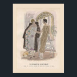 Art Deco Parfüm Poster<br><div class="desc">Schöne Art Deco Werbung für Parfüm. Mit zwei hübschen Frauen gekleidet an den Neunern. In gedämpften Tönen.</div>