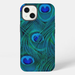 Art Deco Parisian Türkisgrüne Pfauenfeder iPhone Hülle