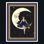 Art Deco "Party on the Moon" 16 x 20 Poster<br><div class="desc">Vintag,  "Party auf dem Mond" Art Deco Poser 16 x 20</div>