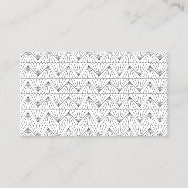 ART DECO PATTERIN IN GRAY VISITENKARTE (Vorderseite)