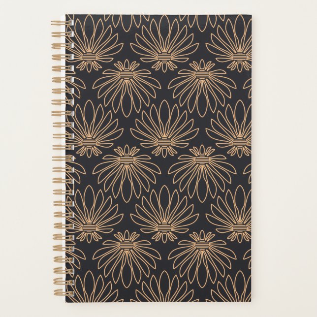 Art Deco pattern with gold floral motifs  (Devant)