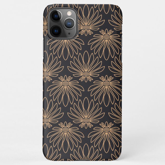 Art Deco pattern with gold floral motifs  iPhone Hülle (Rückseite)