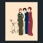 Art Deco Paul Poiret Kleider von Paul Iribe Poster<br><div class="desc">Dies ist ein digital erweiterter Ausdruck einer Vintagen Art-Déco-Modeschau aus dem Jahr 1908 von drei Paul Poiret-Kleider von Paul Iribe. Sie können die Hintergrundfarbe anpassen.</div>