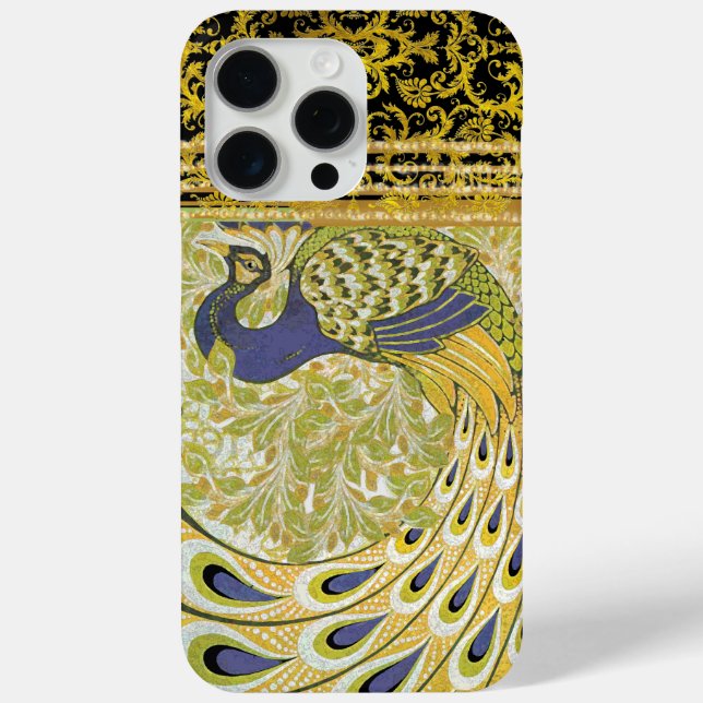 Art Deco Peacock Case-Mate iPhone Hülle (Rückseite)