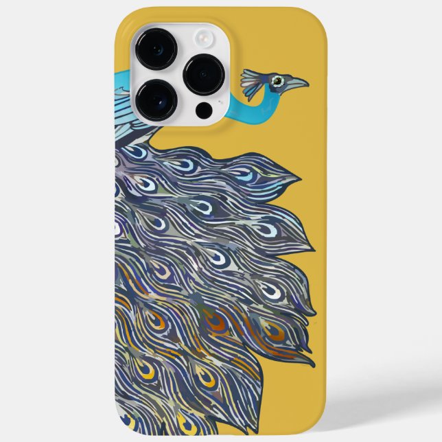 Art Deco Peacock Case-Mate iPhone Hülle (Rückseite)