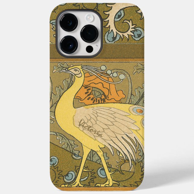 Art Deco Peacock Case-Mate iPhone Hülle (Rückseite)