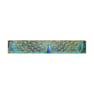 Art Deco Peacock Gold Glitzer Old Hollywood Einladungsbanderole