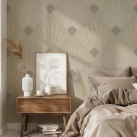 Art Deco Peel & Stick Beige & Cream Geometrie