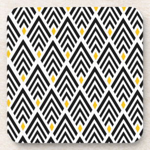 Art-Deco-Pfeile mit goldenem Akzent-Muster Getränkeuntersetzer