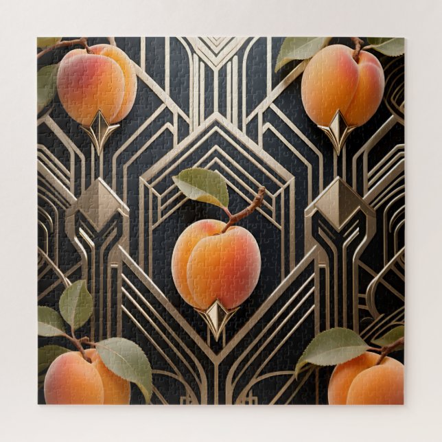 Art Deco Pfirsich-Muster (Vertikal)