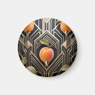 Art Deco Pfirsich-Muster Magnet