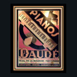 Art Deco "Pianos Daude" Poster 16 x 20<br><div class="desc">Vintag, Art Deco, Werbung für Pianos Daude- 16 x 20</div>
