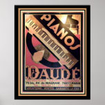 Art Deco "Pianos Daude" Poster 16 x 20<br><div class="desc">Vintag,  Art Deco,  Werbung für Pianos Daude- 16 x 20</div>