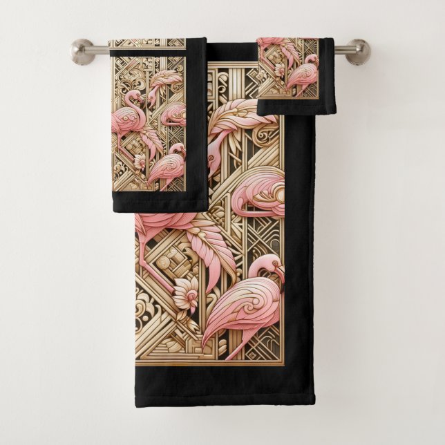 Art Deco Pink Flamingo  (En situation)