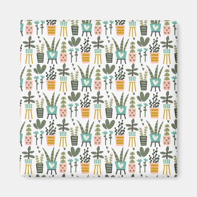 Art Deco Planter Magnet (Vorne)