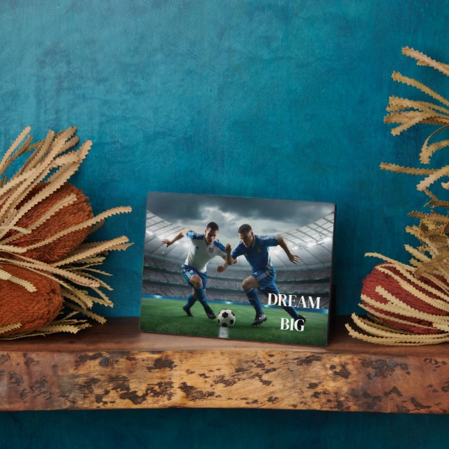 Art Deco Plaque-Soccer Fotoplatte (Seite)