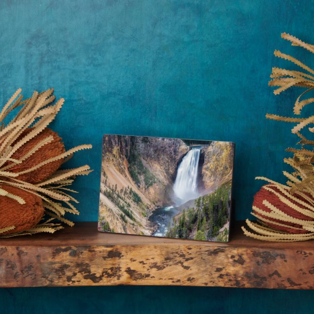 Art Deco Plaque-Yellowstone Falls Plaque Fotoplatte (Seite)