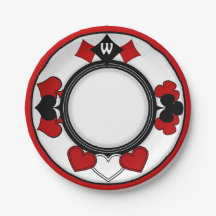 Art Deco Playing Card Anzug - Mit Monogramm