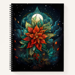 Art Deco Poinsettia Notizbuch