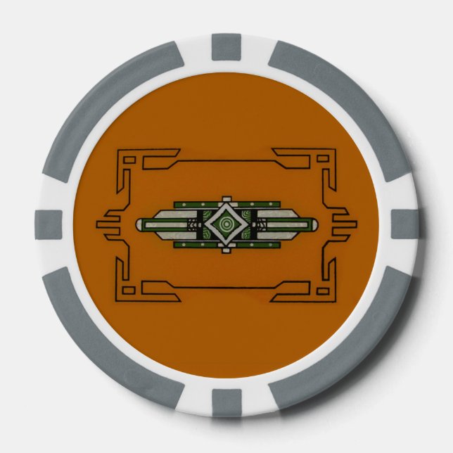 Art Deco ~ Poker-Chip-Set Pokerchips (Vorderseite)
