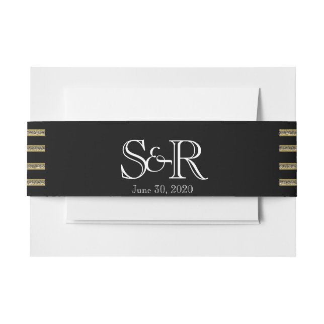Art Deco Posh Wedding Bly Band (Vorderseite Beispiel)