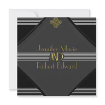 Art Deco Posh Wedding Einladung