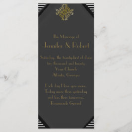 Art Deco Posh Wedding Programm