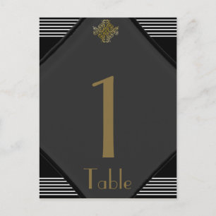 Art Deco Posh Wedding Tischnummer