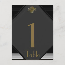 Art Deco Posh Wedding Tischnummer
