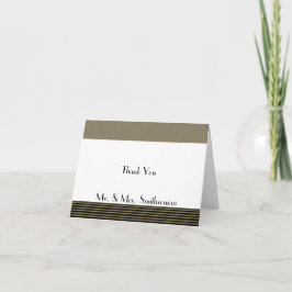 Art Deco Posh Wedding Vielen Dank Dankeskarte