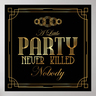 Art Deco Poster "Ein kleines Party hat Nobod nie g
