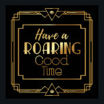 Art Deco Poster "Let's Party Like Gatsby"<br><div class="desc">Art Deco Poster "Let's Party Like Gatsby" - Great Gatsby Inspiriert</div>
