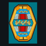 Art-Deco-Poster mit Gem-Form Poster<br><div class="desc">Art-Deco-Poster mit Gem-Form</div>