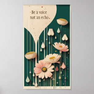 Art-Deco-Poster mit Zitat Poster