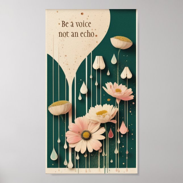 Art-Deco-Poster mit Zitat Poster (Vorne)