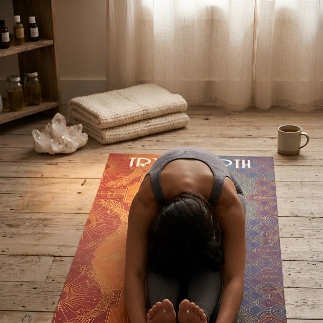 Art Deco Pride Flag | True North Personalised Yogamatte (Lifestyle Shot)