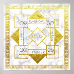 Art Deco Probe Dinner Hochzeit Marmorroute Mendris Poster<br><div class="desc">Erstellen Sie Ihr ganz eigenes Art-Déco-Design, inspiriert mit einem großen Gatsby-Design und abstrakten geometrischen Formen in weißem Marmor und Goldfolie. Ersetzen Sie den Beispieltext durch Ihren eigenen für ein personalisiertes Geschenk. Das ist ein wunderbares Geschenk für Hochzeit, Jubiläum, Geburtstag, Vatertag, Muttertag, Werbeaktion, Ruhestand und andere besondere Anlässe. (WICHTIGE HINWEIS: Dieses...</div>