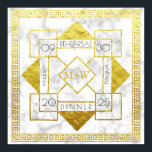 Art Deco Probe Dinner Hochzeit Marmorroute Mendris Poster<br><div class="desc">Erstellen Sie Ihr ganz eigenes Art-Déco-Design, inspiriert mit einem großen Gatsby-Design und abstrakten geometrischen Formen in weißem Marmor und Goldfolie. Ersetzen Sie den Beispieltext durch Ihren eigenen für ein personalisiertes Geschenk. Das ist ein wunderbares Geschenk für Hochzeit, Jubiläum, Geburtstag, Vatertag, Muttertag, Werbeaktion, Ruhestand und andere besondere Anlässe. (WICHTIGE HINWEIS: Dieses...</div>