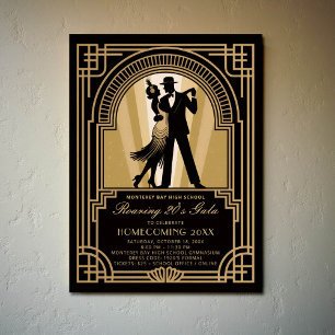 Art Deco Prom Homecoming Schulgala Roaring Twentie Poster