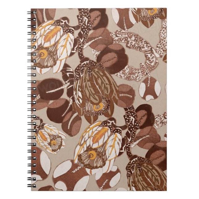 Art Deco Protea Blume Notizblock (Vorderseite)