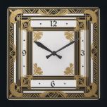 Art Deco Quadratische Wanduhr<br><div class="desc">Großartiges Uhrendesign. Du wirst es wie andere Liebe bekommen. Sie können dieses Design auch für andere Produkte verwenden,  die Sie mögen,  oder Ihren Text anpassen und hinzufügen. Folgen Sie mir für mehr. Vielen Dank. Ich wünsche Ihnen einen schönen Tag.</div>