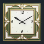 Art Deco Quadratische Wanduhr<br><div class="desc">Großartiges Uhrendesign. Du wirst es wie andere Liebe bekommen. Sie können dieses Design auch für andere Produkte verwenden,  die Sie mögen,  oder Ihren Text anpassen und hinzufügen. Folgen Sie mir für mehr. Vielen Dank. Ich wünsche Ihnen einen schönen Tag.</div>