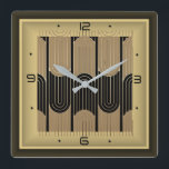 Art Deco Quadratische Wanduhr<br><div class="desc">Großartiges Uhrendesign. Sie werden es wie andere Lieben verwenden können. Sie können dieses Design auch für andere Produkte verwenden oder Ihren Text anpassen und hinzufügen. Folgen Sie mir für mehr. Vielen Dank. Ich wünsche Ihnen einen schönen Tag.</div>